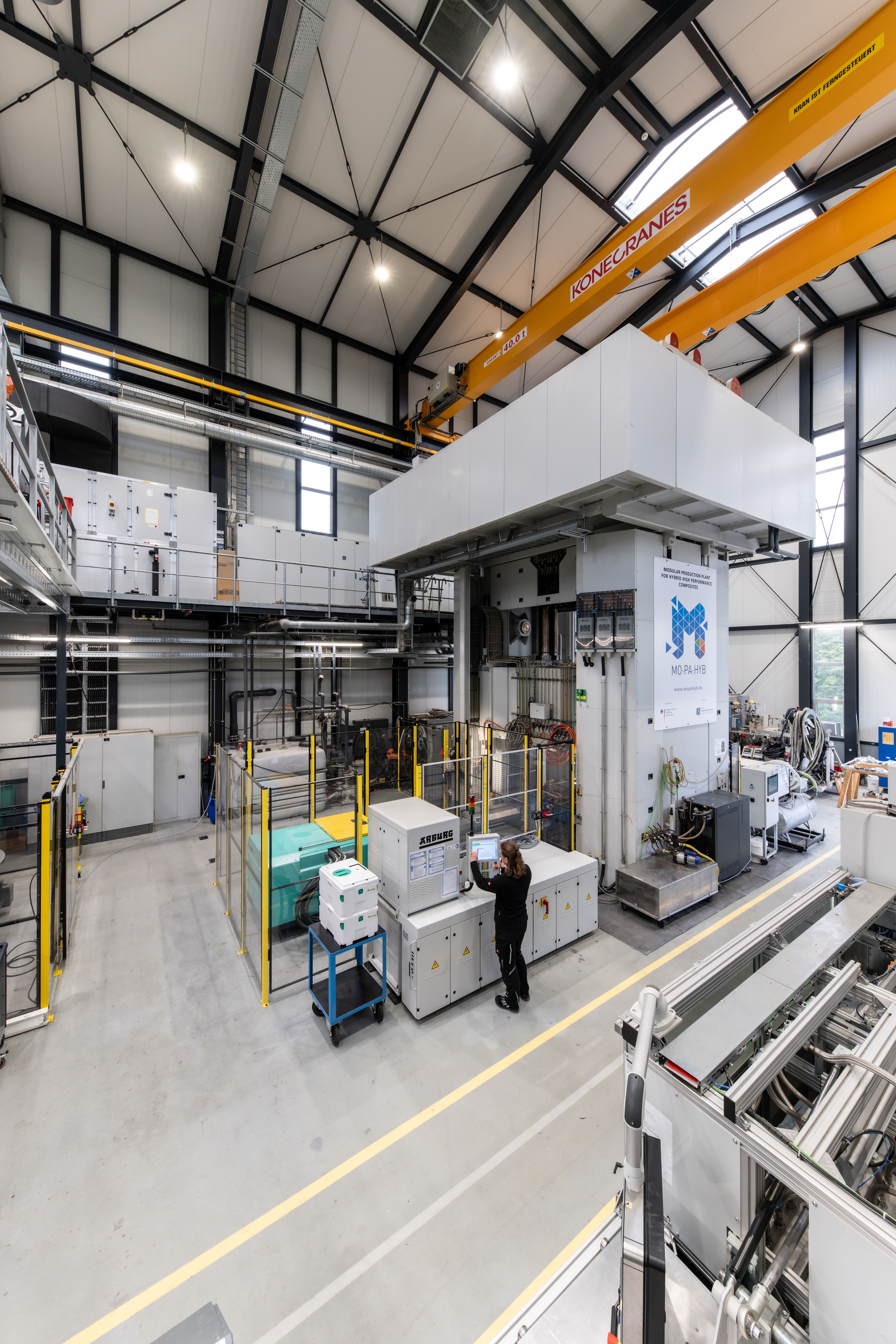 Injection molding composite press